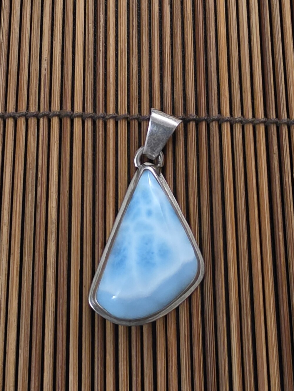 925 Silver Larimar Pendant (Vintage)